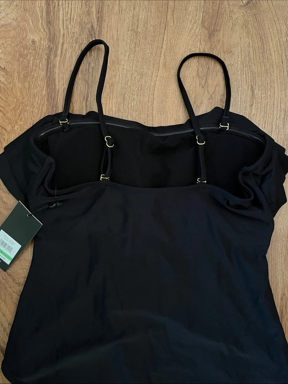 NWT Jones New York Double Ruffle One Piece Swimsuit